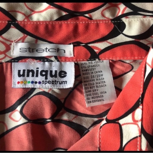 Unique Spectrum Short Sleeves Button Down Blouse Size 26/28W - Picture 4 of 8
